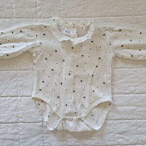 White Star Patterned Kids One Piece